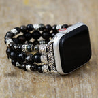 Dusk — beaded stretch bracelet watch strap
