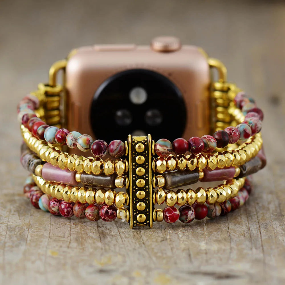 Mosaic — multilayer beaded bracelet watch strap