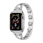 Apex — diamond-inlaid metal bracelet watch strap