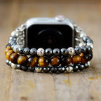 Flint — beaded stretch bracelet watch strap