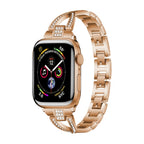 Apex — diamond-inlaid metal bracelet watch strap