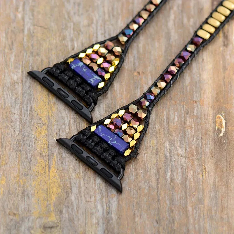 Cord — wrap beaded bracelet watch strap