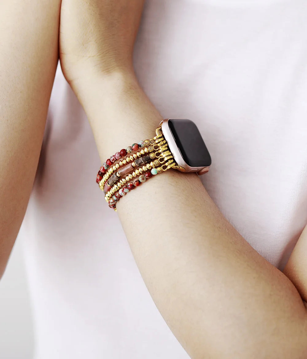 Mosaic — multilayer beaded bracelet watch strap