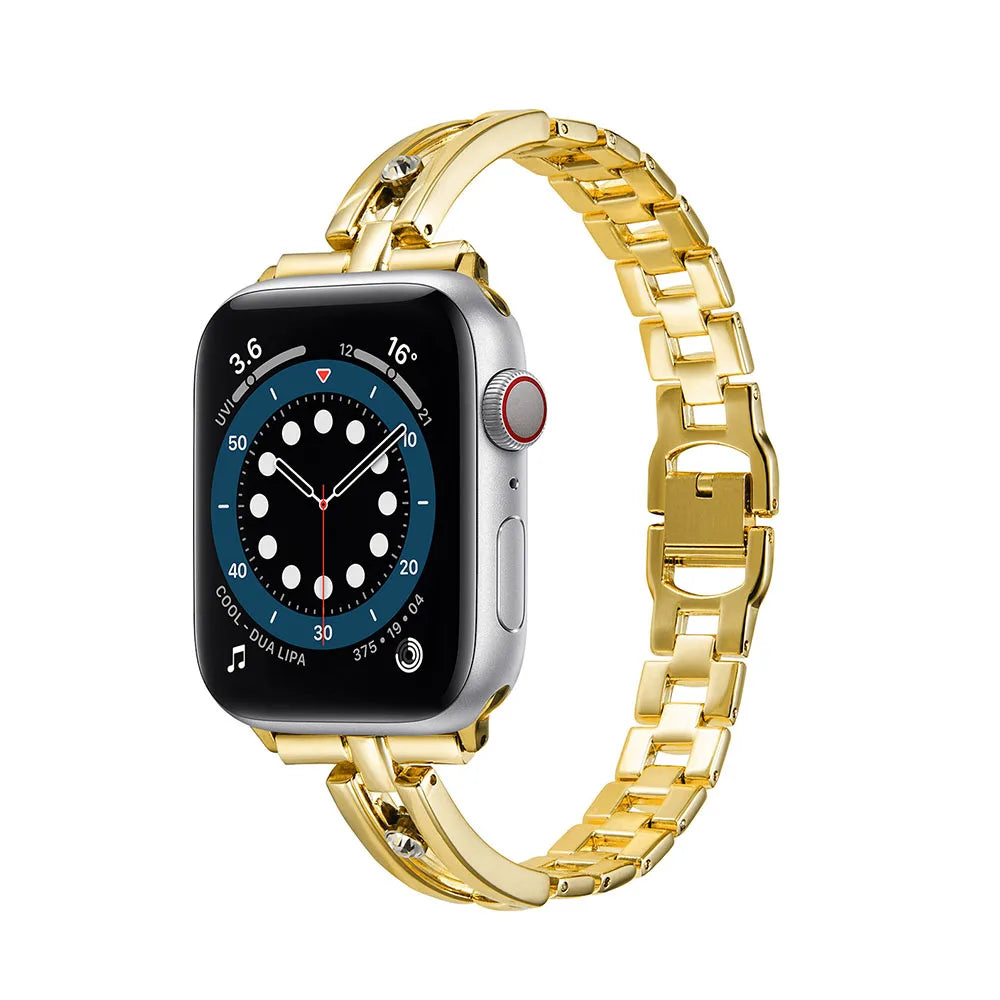 Cinch — diamond-studded metal bracelet watch strap