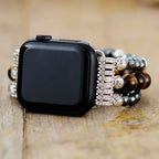 Flint — beaded stretch bracelet watch strap
